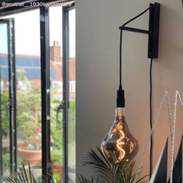 Lysknekt av tre sort - Justerbar pendel veggfeste til lampe - Bilde 19