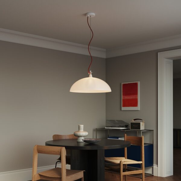 Alternative view of Lampekopp for Wire Matt Hvit Ø120 - forskjøvet hull