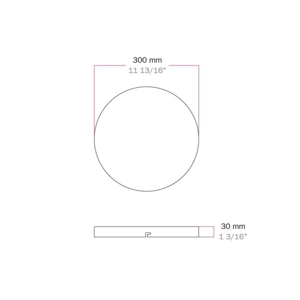 XXL Lampekopp Ø300/Ø500 diameter - Uten hull - Bilde 10