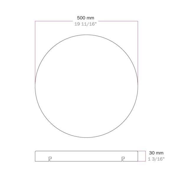 XXL Lampekopp Ø300/Ø500 diameter - Uten hull - Bilde 11