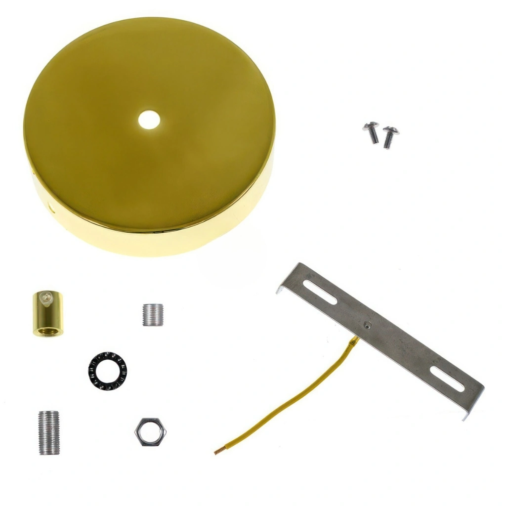 Lampekopp/Baldakin Rund (Ø120) – Messing - Bilde 3