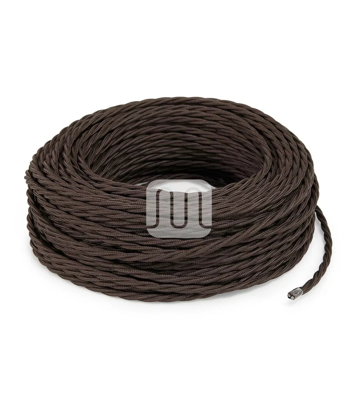 Brun Stoffledning | Tvinnet | 2x0.75mm2 (uten jord) - Bilde 2