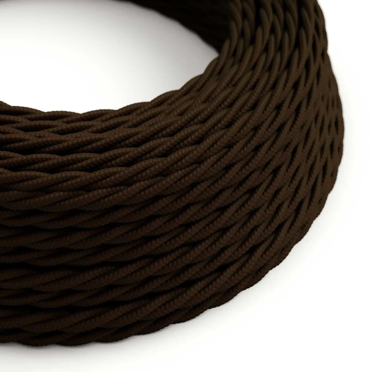 Brun Stoffledning | Tvinnet | 3x0.75mm2 (2 + jord) - Bilde 3