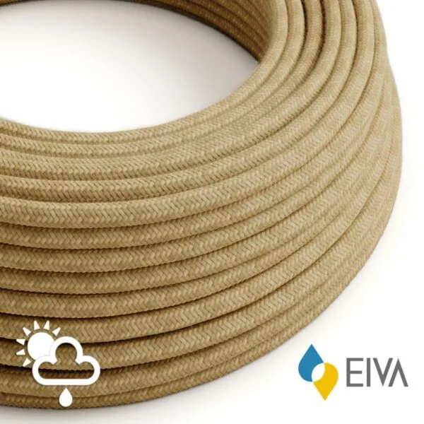 Utendørs IP65 Stoffledning (Strie/Jute) 2x1mm2 H05RN-F tekstiltrukket gummiledning