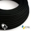 Utendørs IP65 Stoffledning (Svart) 2x1mm2 H05RN-F tekstiltrukket gummiledning