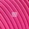 Fuchsia lampeledning – rund stoffledning inkl. jord