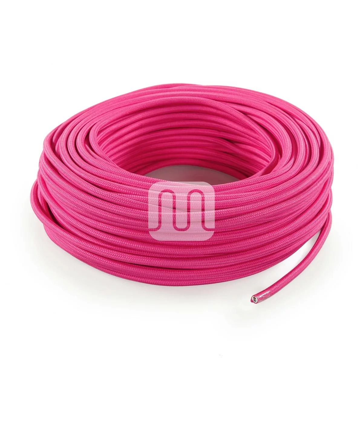 Fuchsia lampeledning – rund stoffledning inkl. jord - Bilde 2