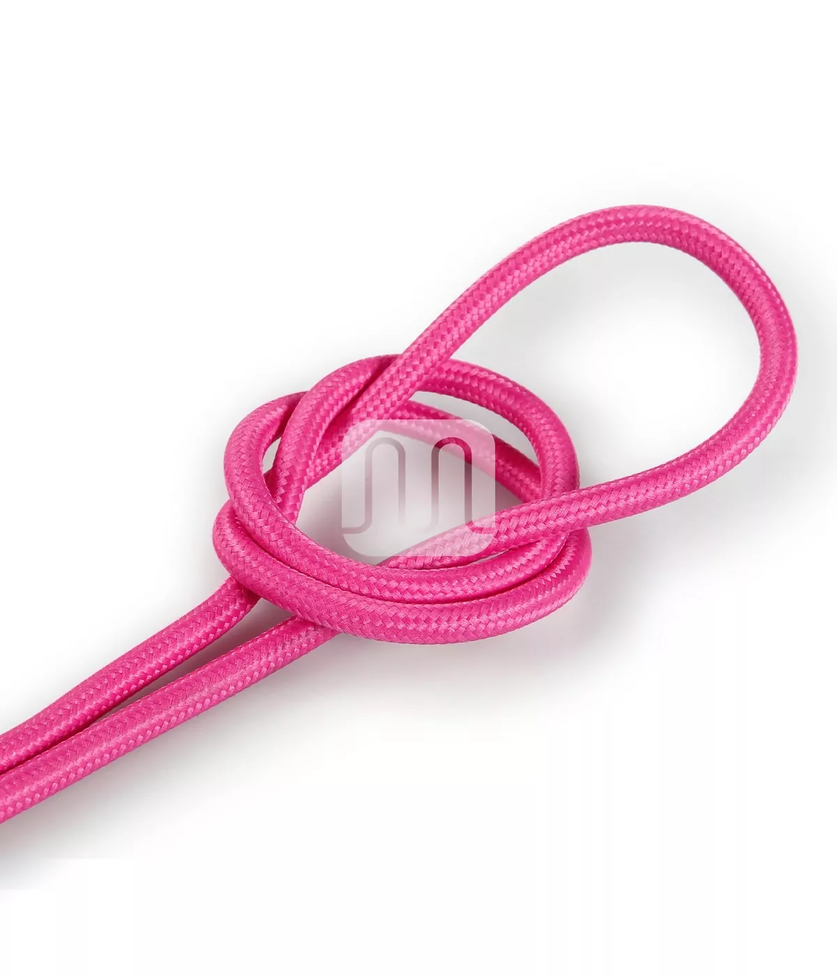 Fuchsia lampeledning – rund stoffledning inkl. jord - Bilde 3