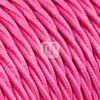 Fuchsia Stoffledning | Tvinnet | 3x0.75mm2 (2 + jord)