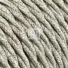 Lin Beige Grov Stoffledning | Tvinnet | 3x0.75mm2 (2 + jord)