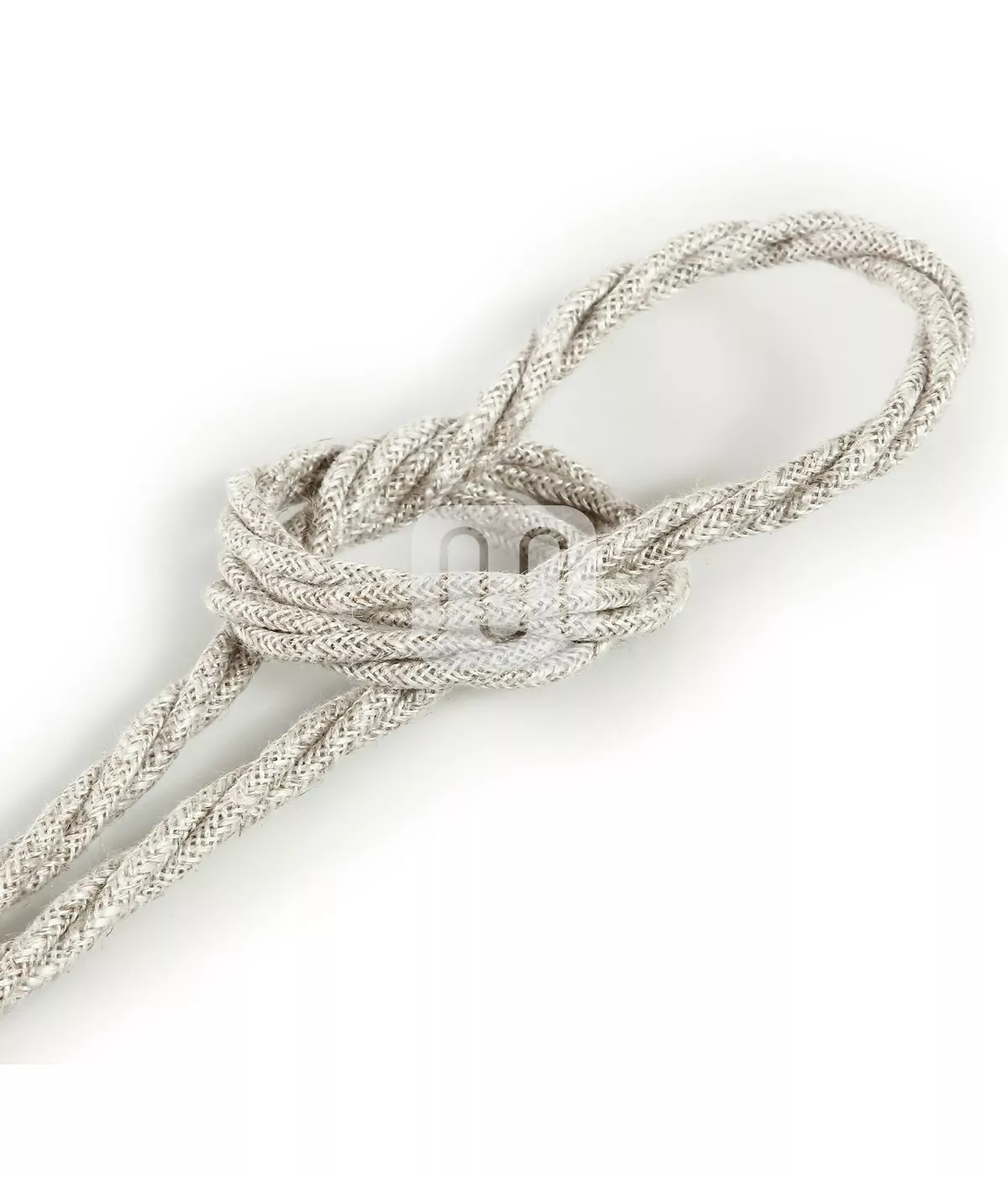 Lin Beige Grov Stoffledning | Tvinnet | 3x0.75mm2 (2 + jord) - Bilde 3