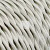Antikk Hvit Stoffledning | Tvinnet | 2x0.75mm2 (uten jord)