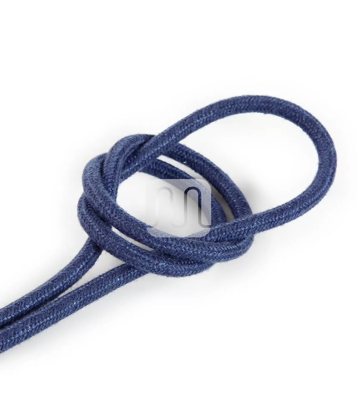 Jeans grov lampeledning – rund stoffledning inkl. jord - Bilde 3