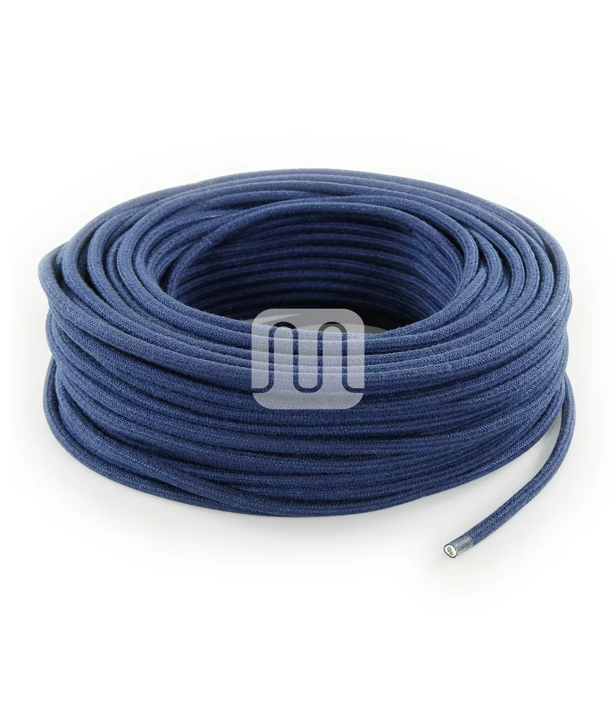 Jeans grov lampeledning – rund stoffledning inkl. jord - Bilde 2