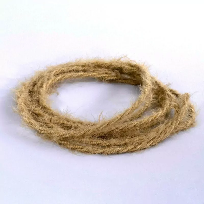 Khaki Fluffy Stoffledning | Tvinnet | 3x0.75mm2 (2 + jord) - Bilde 2
