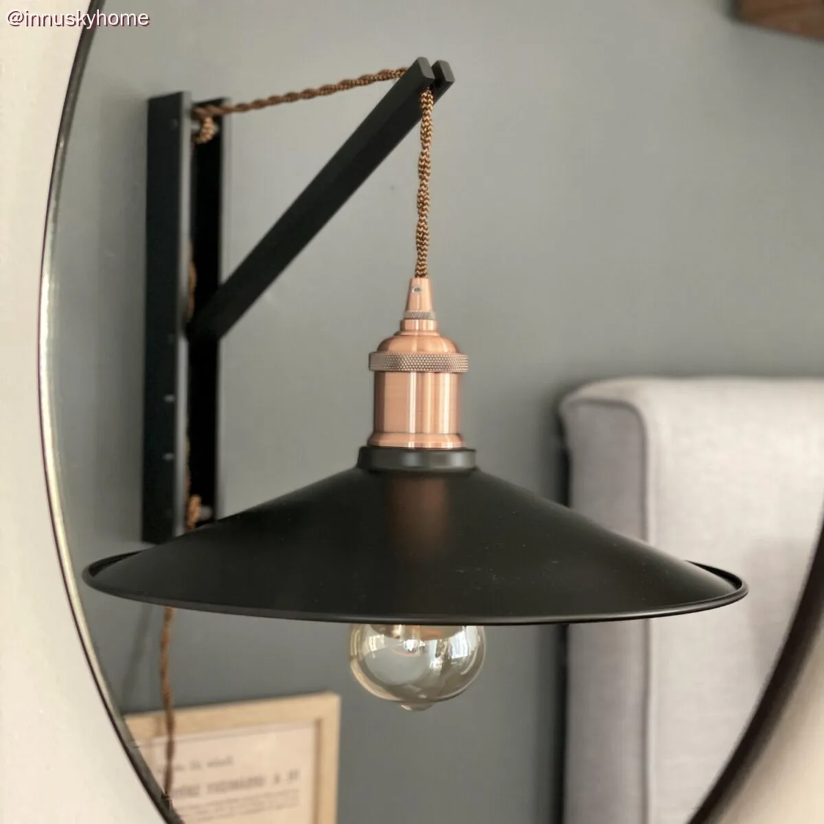 Rustikk Vintage Lampeholder E27 – Kobber - Bilde 2