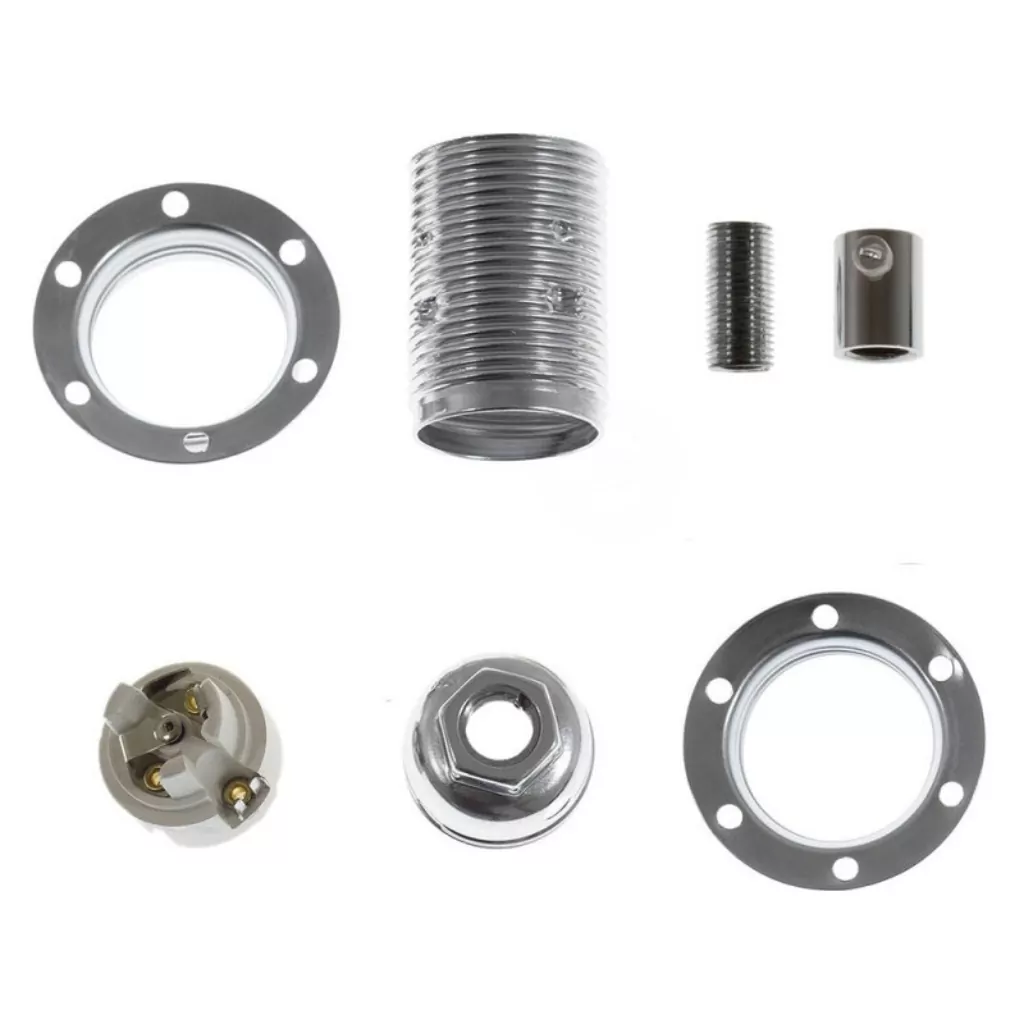 E14 Chrome Lampeholder Sokkel - Bilde 2