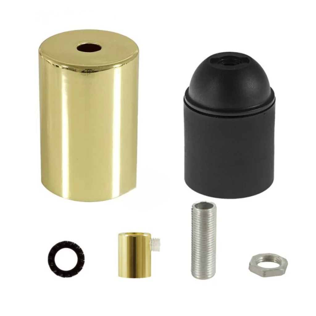 Lampesokkel E27 Sokkel – Messing - Bilde 3