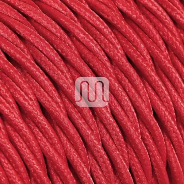 Rød Stoffledning | Tvinnet | 3x0.75mm2 (2 + jord)