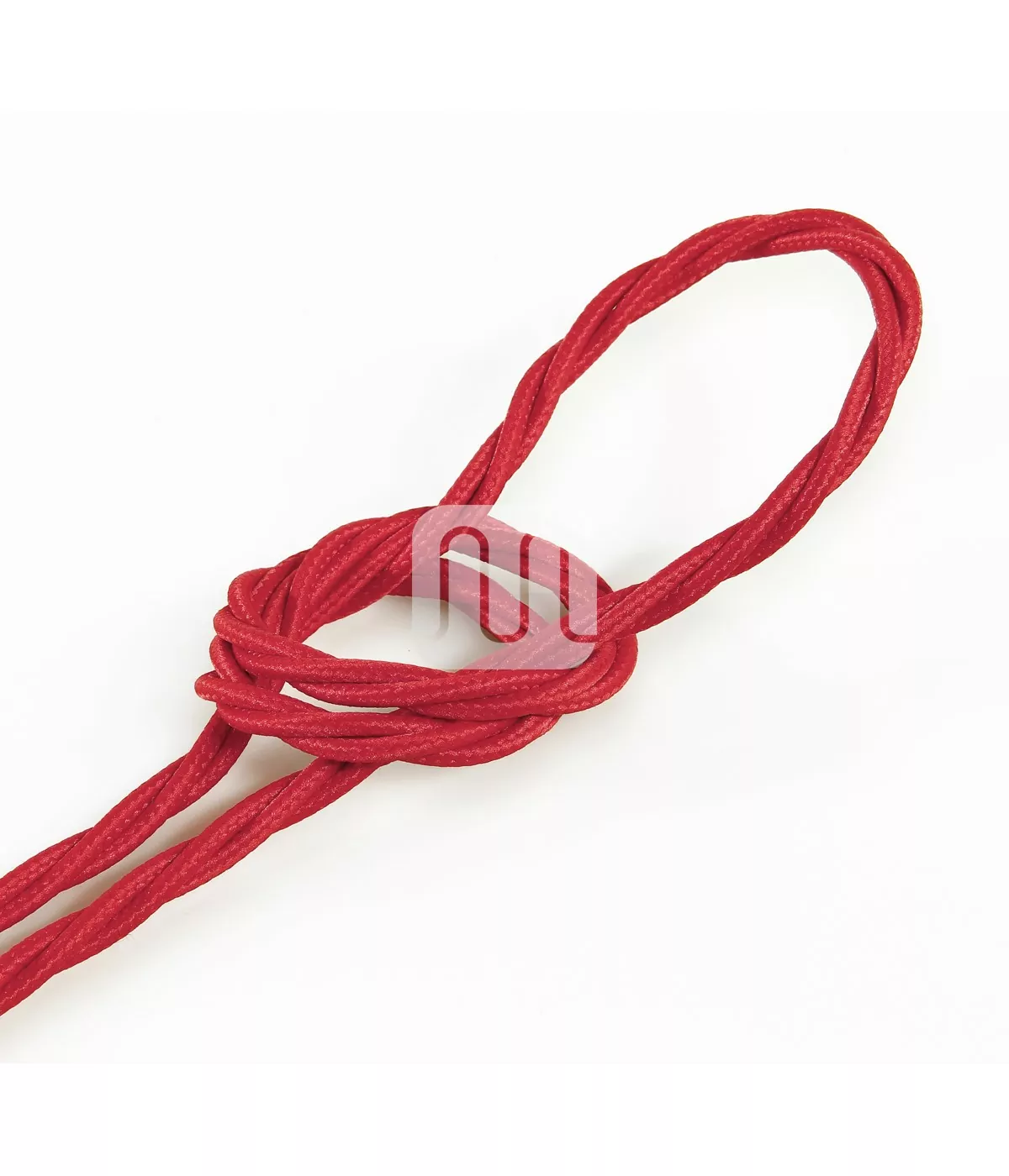 Rød Stoffledning | Tvinnet | 3x0.75mm2 (2 + jord) - Bilde 2