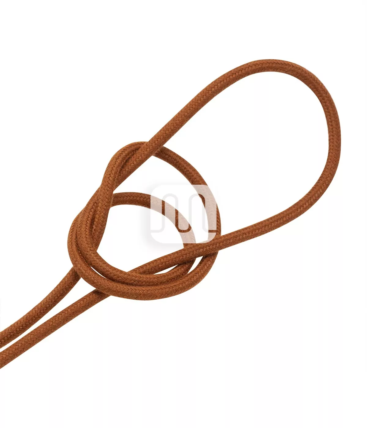 Rust lampeledning – rund stoffledning inkl. jord - Bilde 2