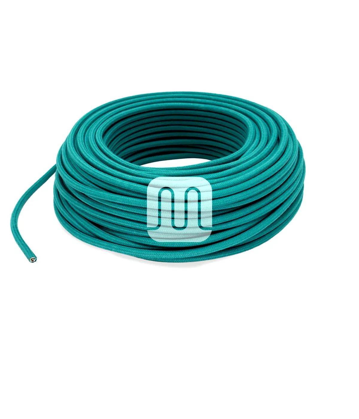 Smaragd lampeledning – rund stoffledning inkl. jord - Bilde 2