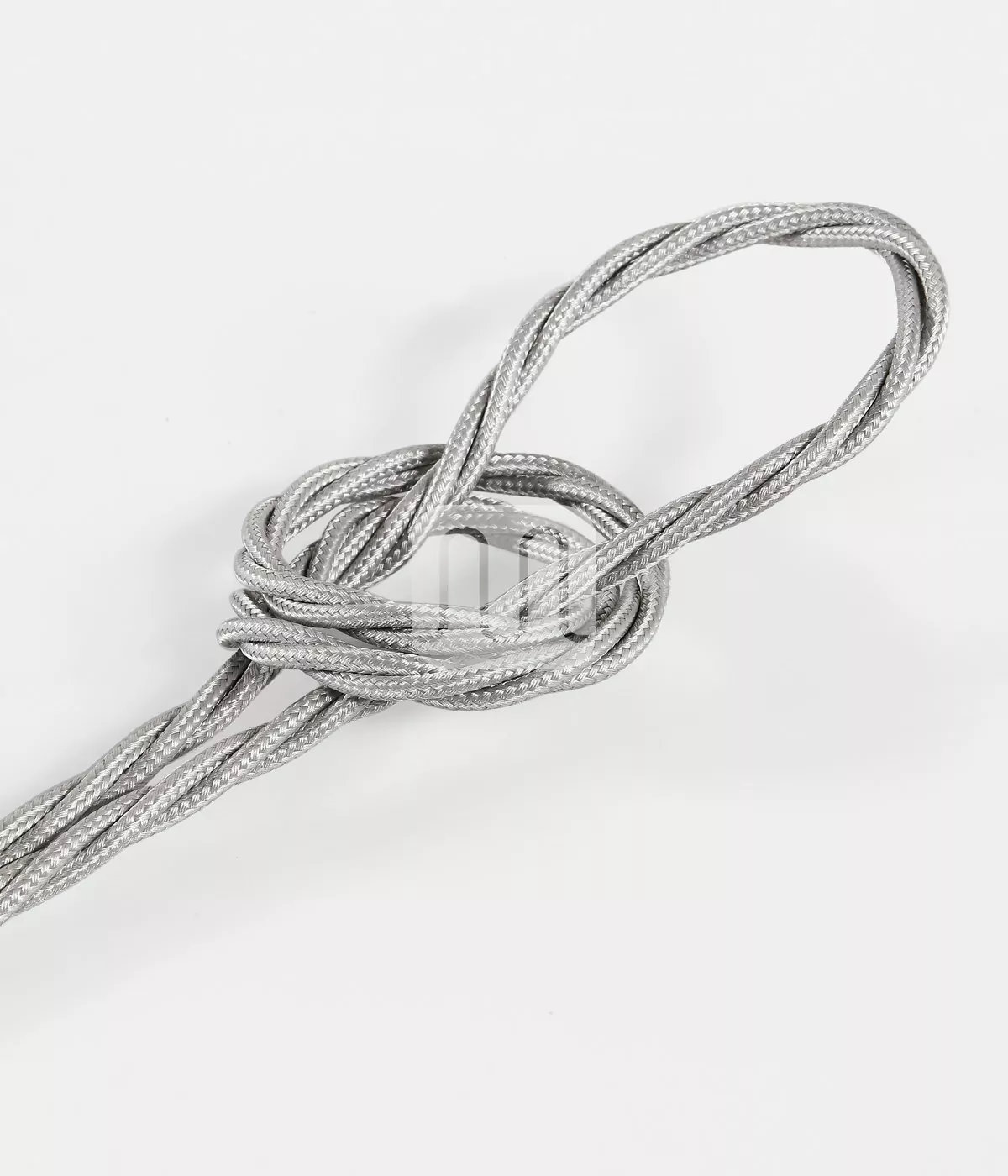 Sølv Stoffledning | Tvinnet | 3x0.75mm2 (2 + jord) - Bilde 3