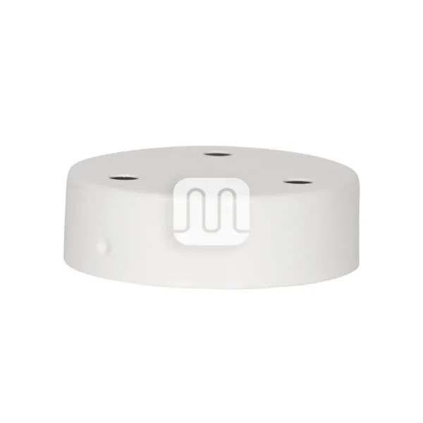 Takkopp i metall - Hvit - 3 Hull