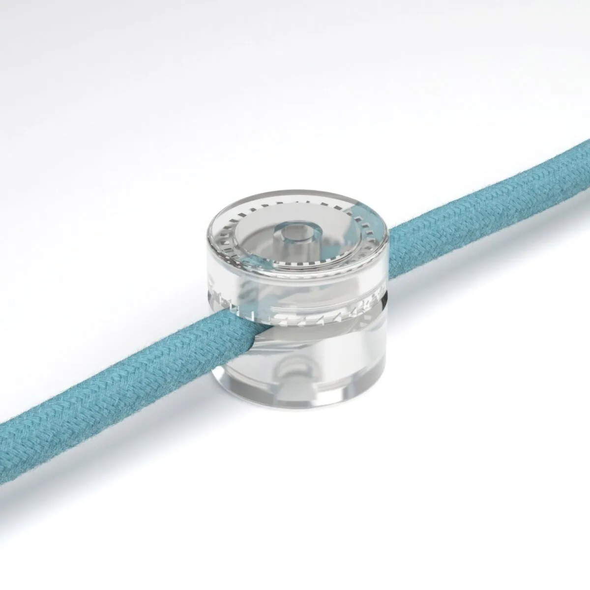 Transparent Kabelklemme / leder – Til vegg / tak. Festemateriell til å stramme opp stoffledning - Bilde 7