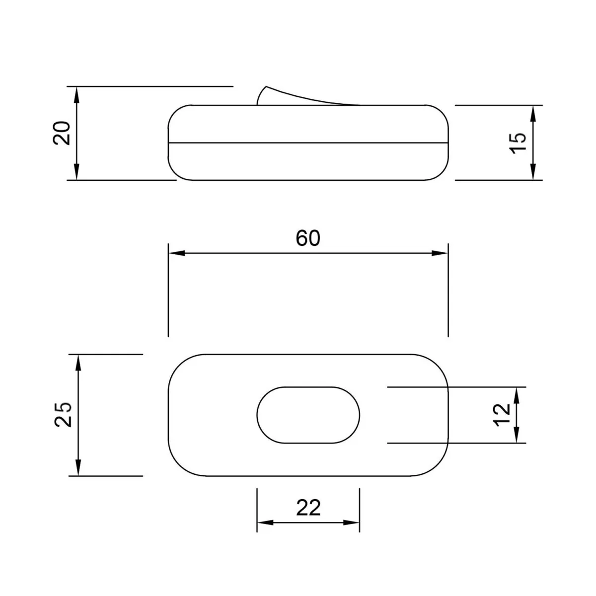 To-polet ledningsbryter - Transparent - Bilde 3