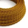 Antikk Gull Stoffledning | Tvinnet | 3x0.75mm2 (2 + jord)