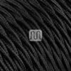 Svart Stoffledning | Tvinnet | 2x0.75mm2 (uten jord)