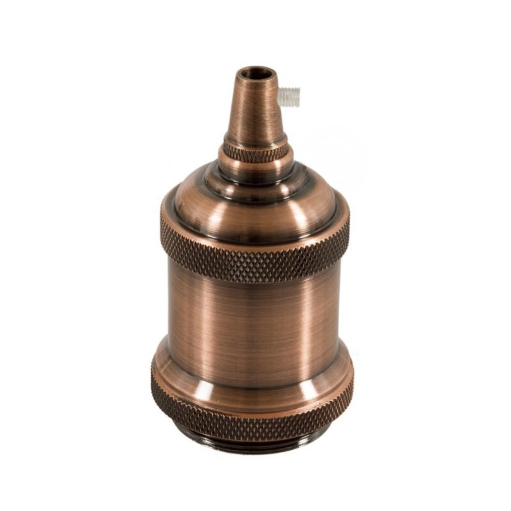 Rustikk Vintage Lampeholder E27 – Kobber - Bilde 4