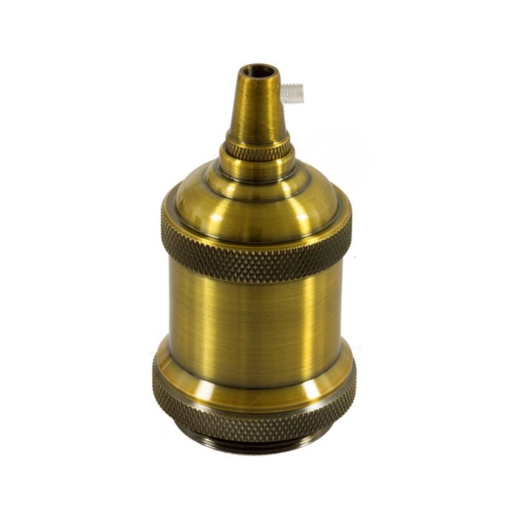 Rustikk Vintage Lampeholder E27 – Messing - Bilde 5