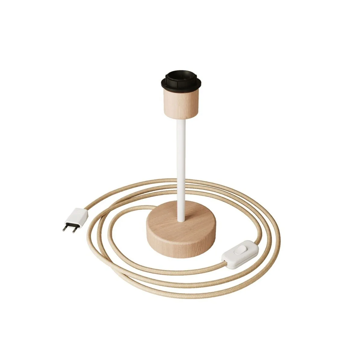E27 Lampeholder av tre med lampeskjerm-holder - Lampesokkel av Bøk - Bilde 6