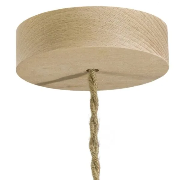 Lampekopp i Tre - Rund Stor Ø120mm