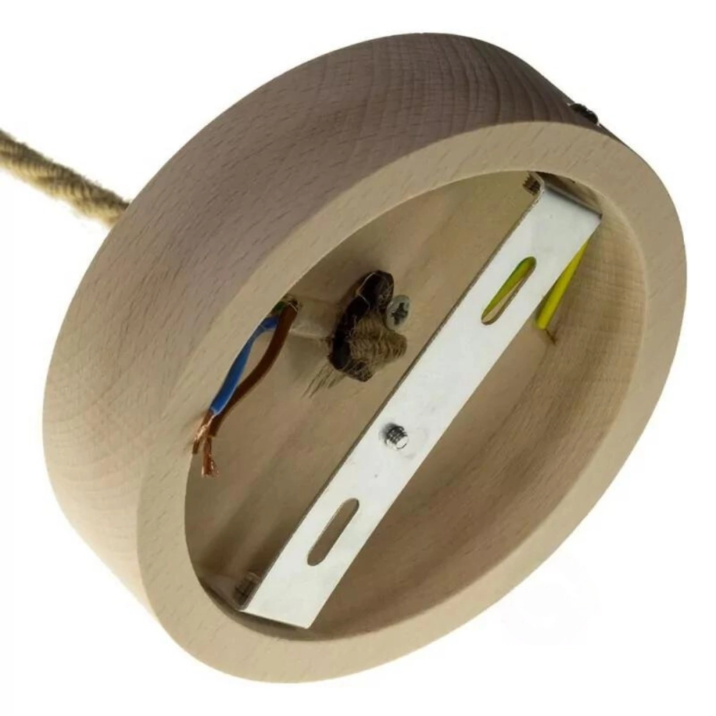 Lampekopp i Tre - Rund Stor Ø120mm - Bilde 5