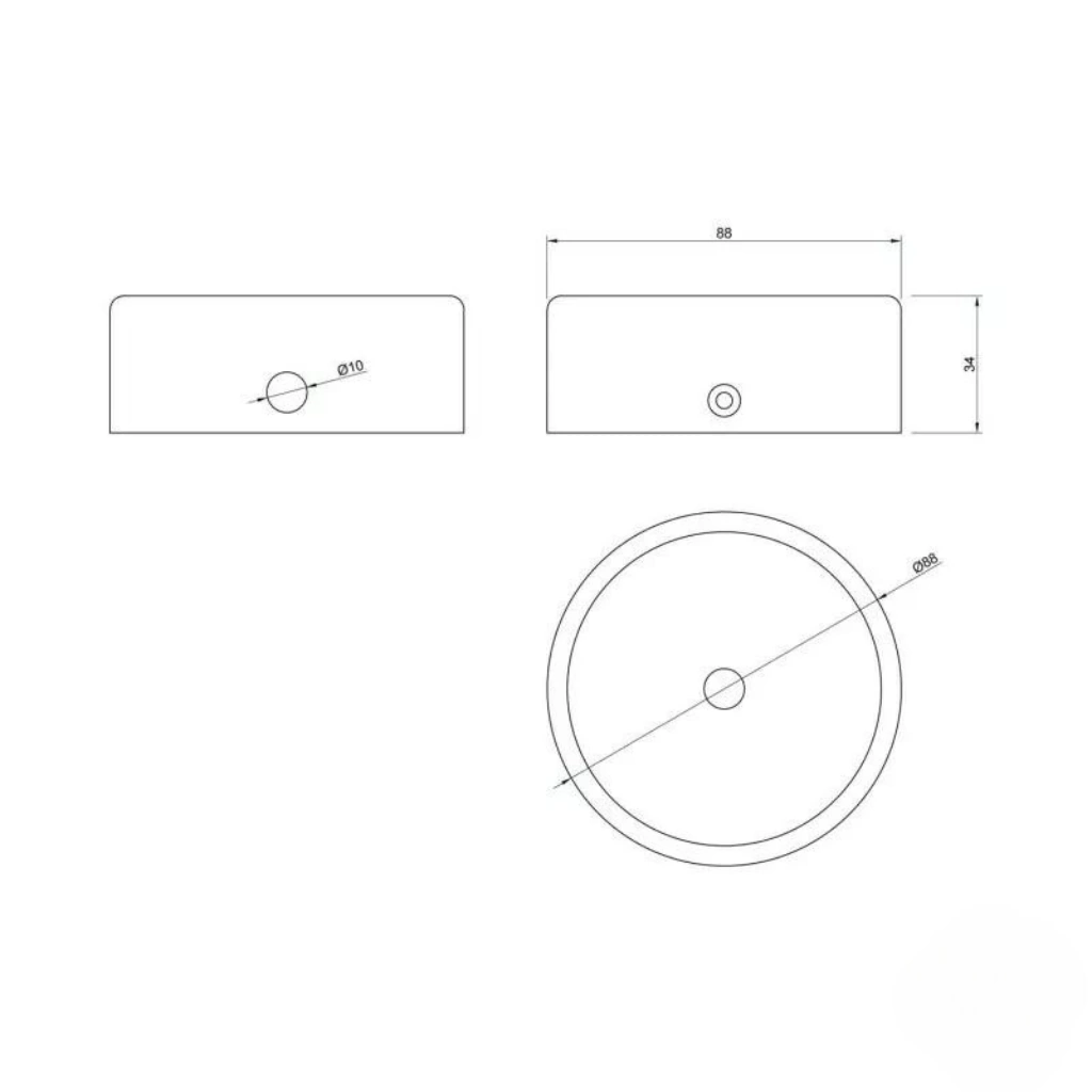 Lampekopp (Mini Ø88) av tre med pendelfeste og to sidehull - Bilde 5