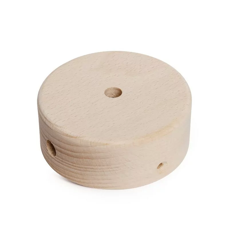 Lampekopp (Mini Ø88) av tre med pendelfeste og to sidehull - Bilde 4