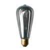 E27 Røk-farget glass, Edison, Buet LED, 5W, Dim, 2000K
