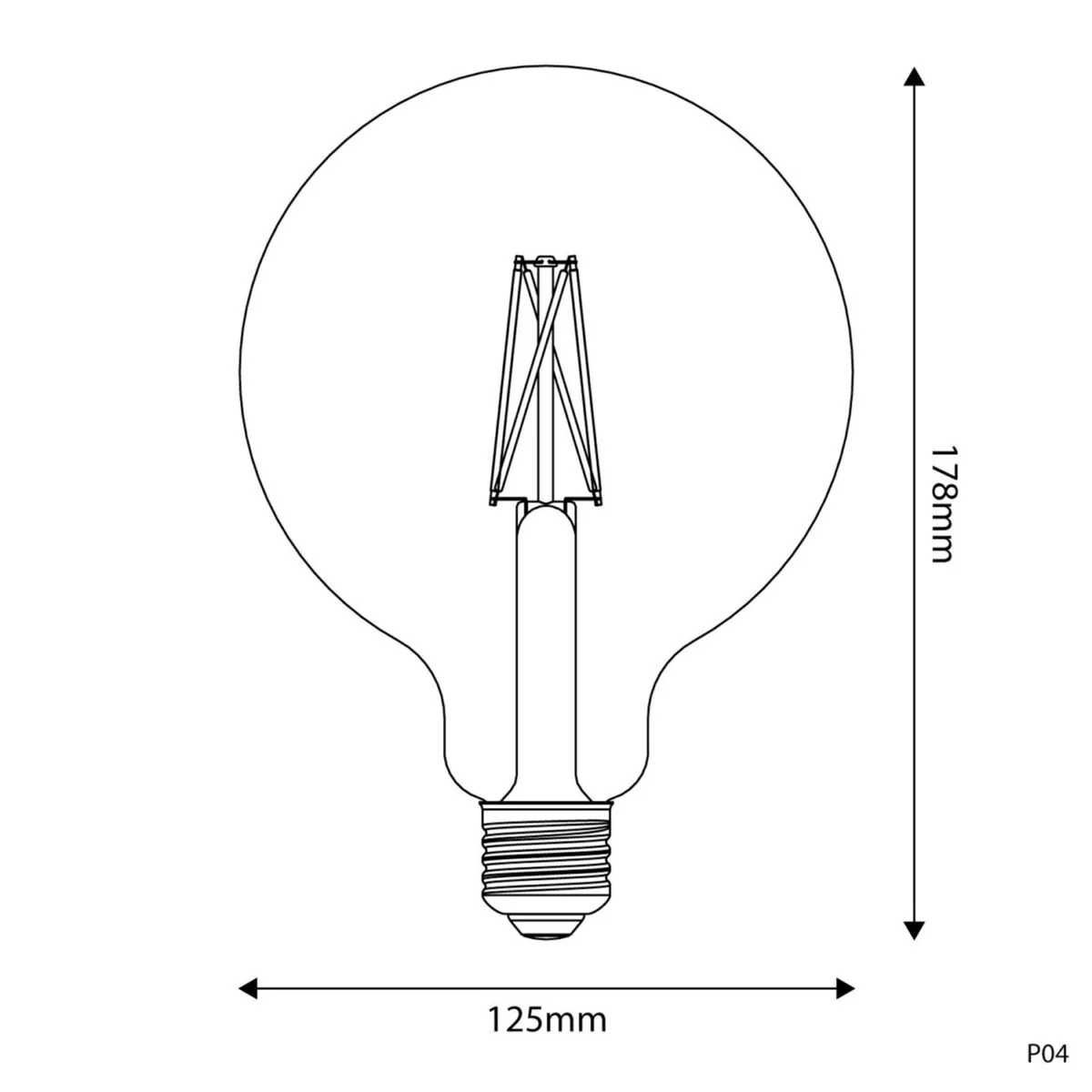 E27 Porselen-effekt Globe CRI 95 G125 7W 640Lm Dim 2700K - Bilde 11