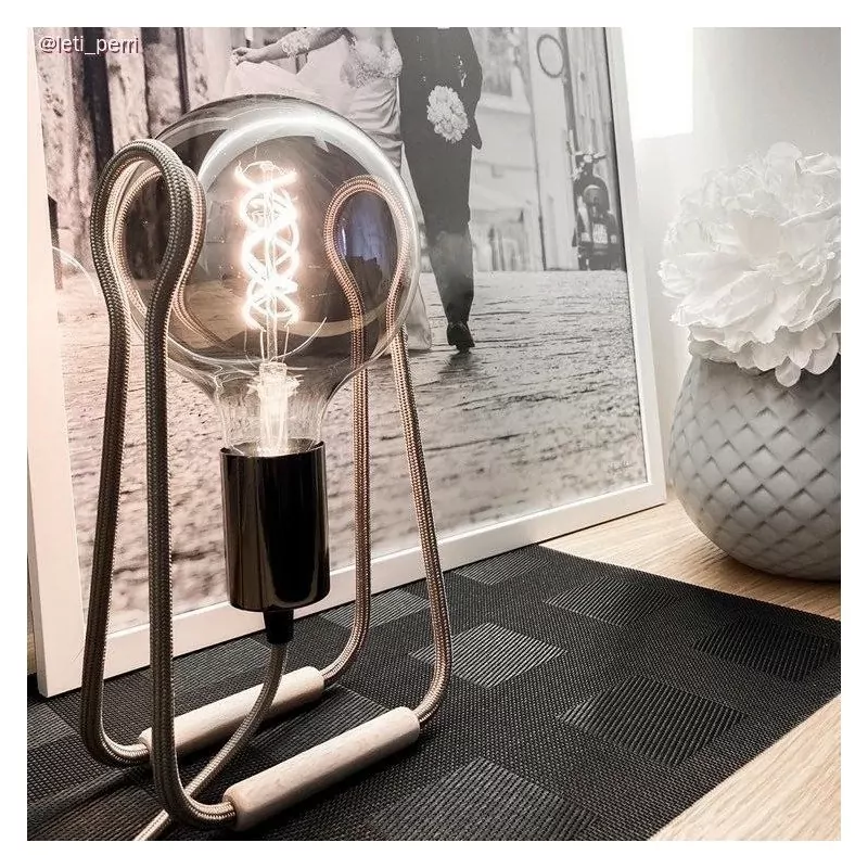 E27 Røk-farget glass, Globe G125, Buet LED, 5W, Dim, 1800K - Bilde 3