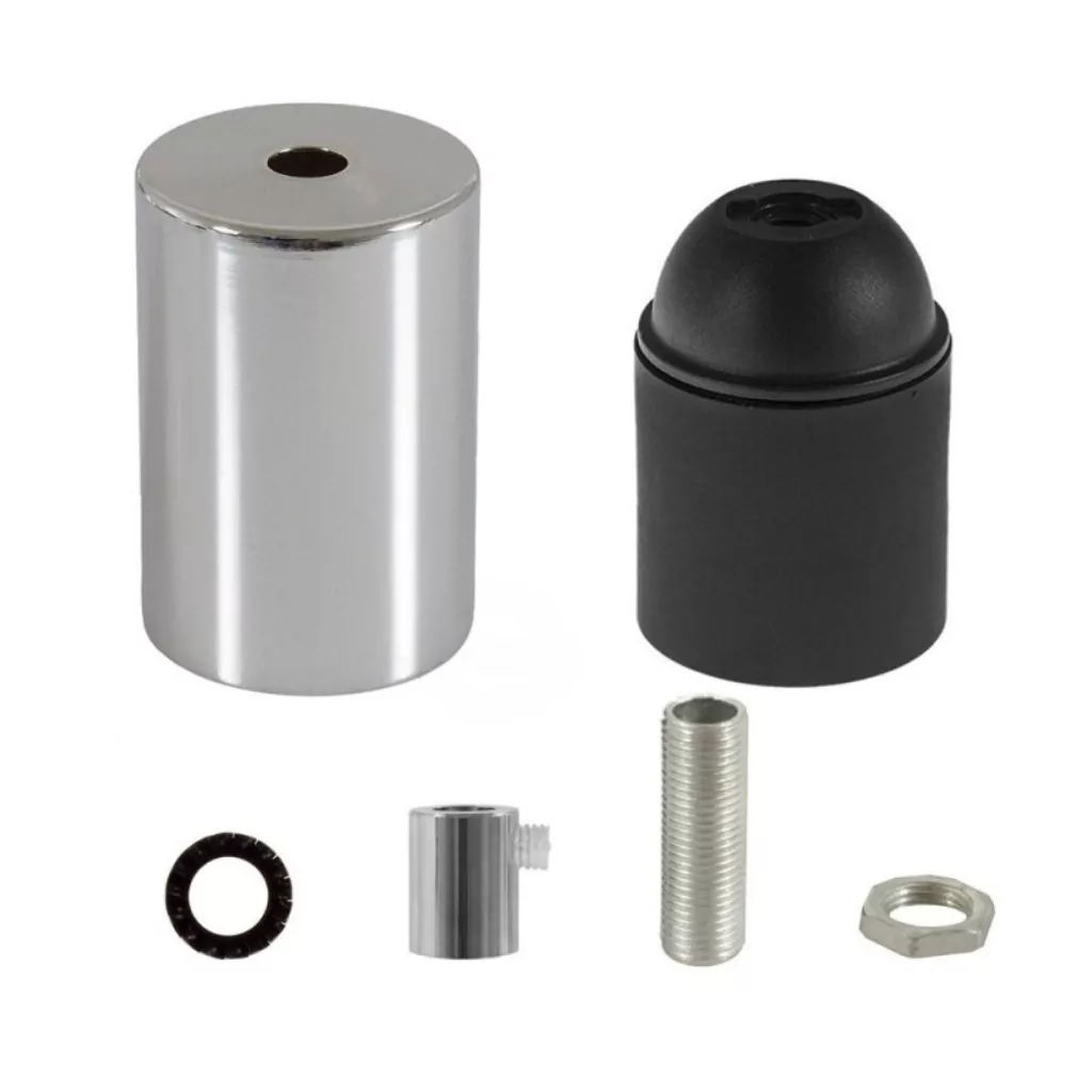 Lampesokkel E27 Sokkel – Chrome - Bilde 3