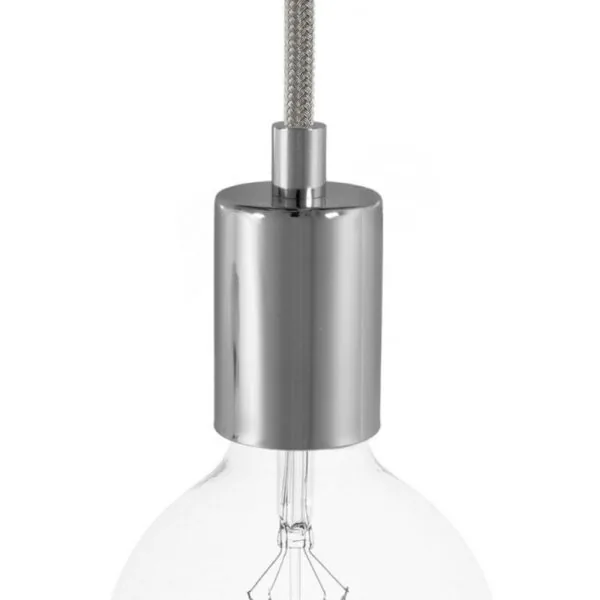 Lampesokkel E27 Sokkel – Chrome