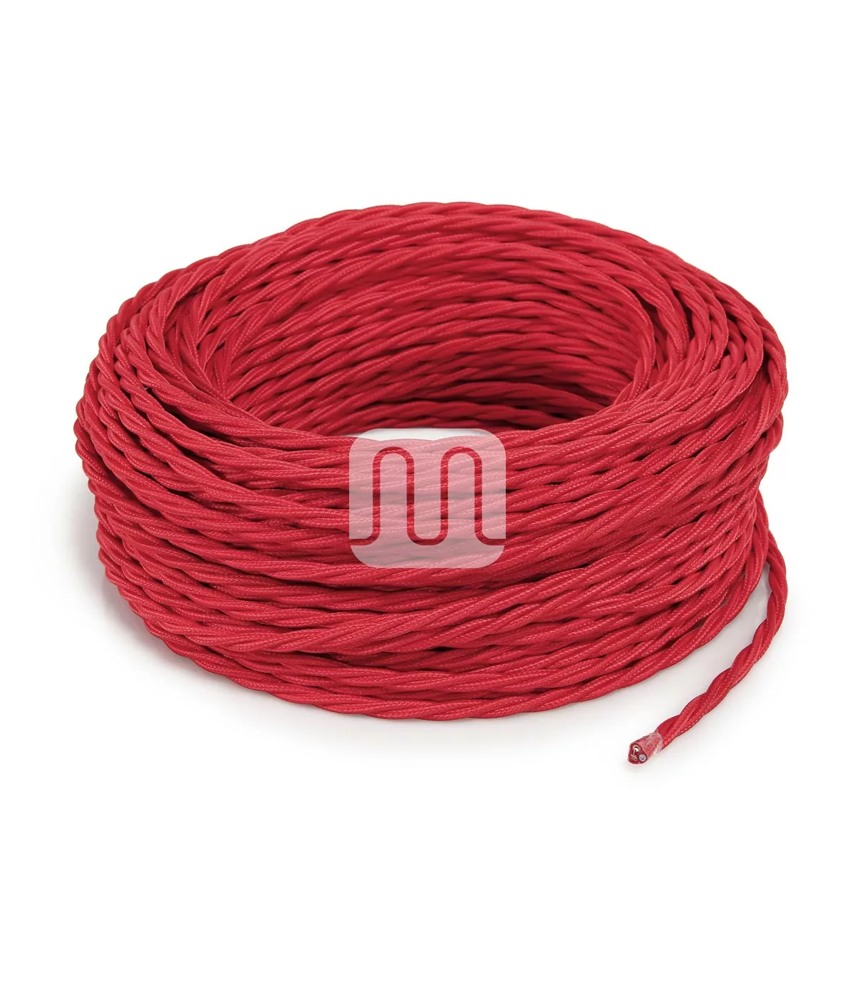 Rød Stoffledning | Tvinnet | 2x0.75mm2 (uten jord) - Bilde 2