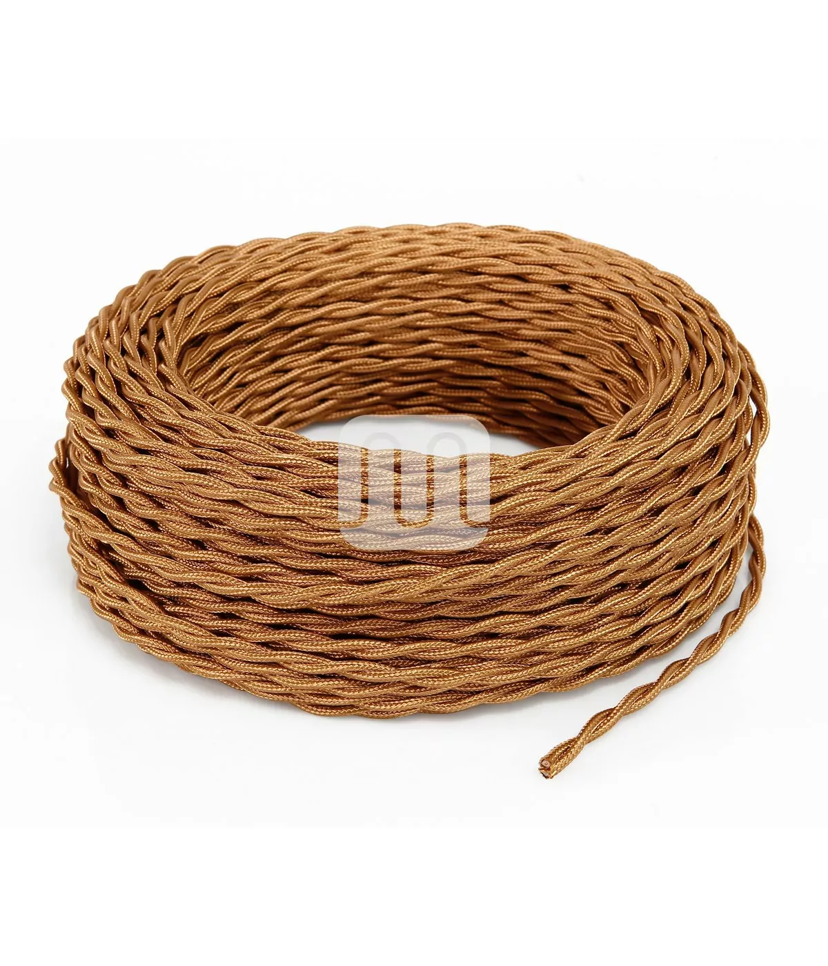 Whisky/Kobber Stoffledning | Tvinnet | 3x0.75mm2 (2 + jord) - Bilde 2