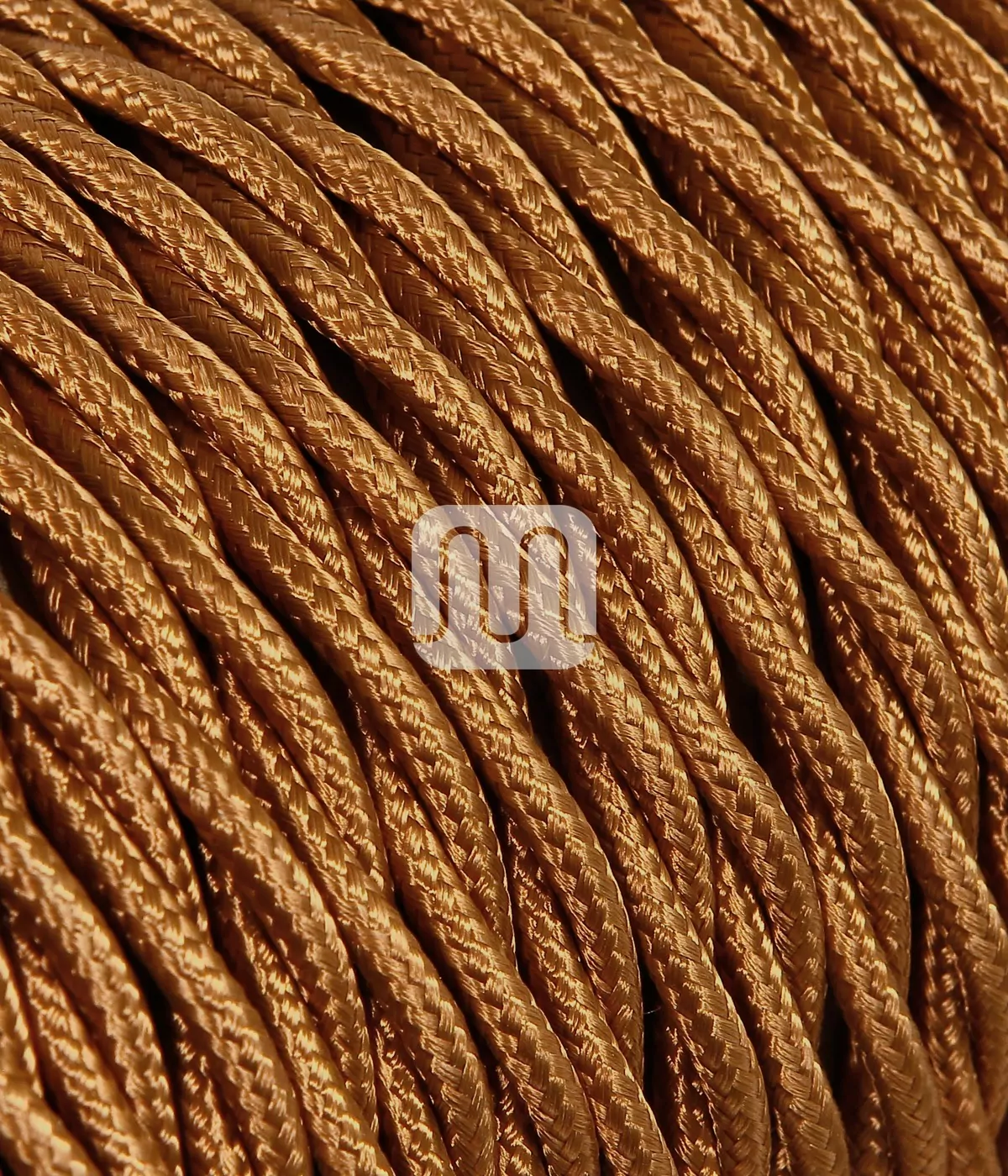 Whisky/Kobber Stoffledning | Tvinnet | 3x0.75mm2 (2 + jord) - Bilde 3