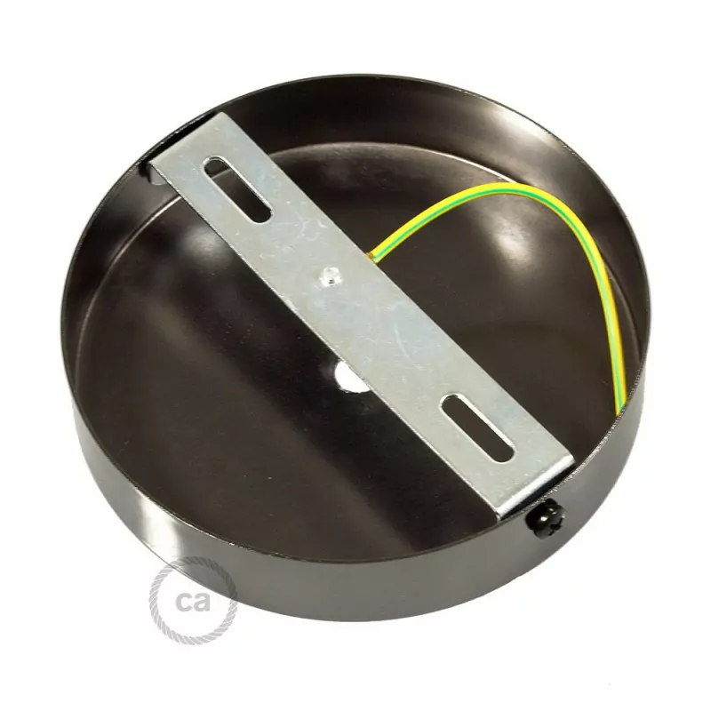 Lampekopp/Baldakin Rund (Ø120) – Sort Chrome - Bilde 4
