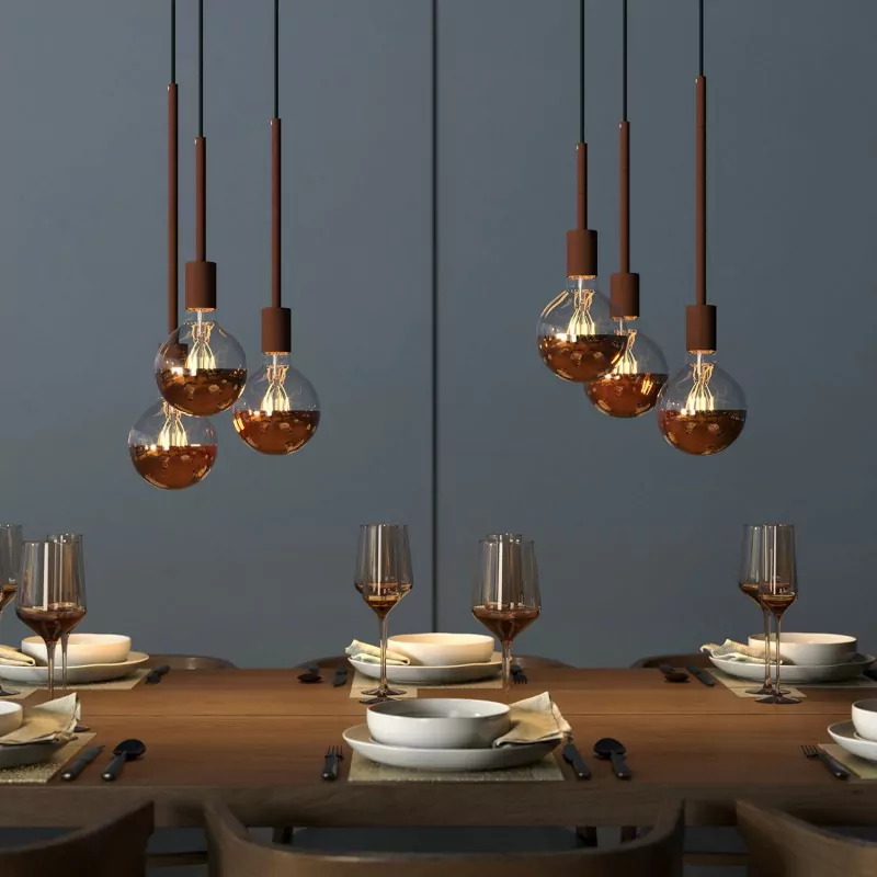 Rust – Forlenger rør for lampe av metall. M10. Dobbelgjenget. - Bilde 2
