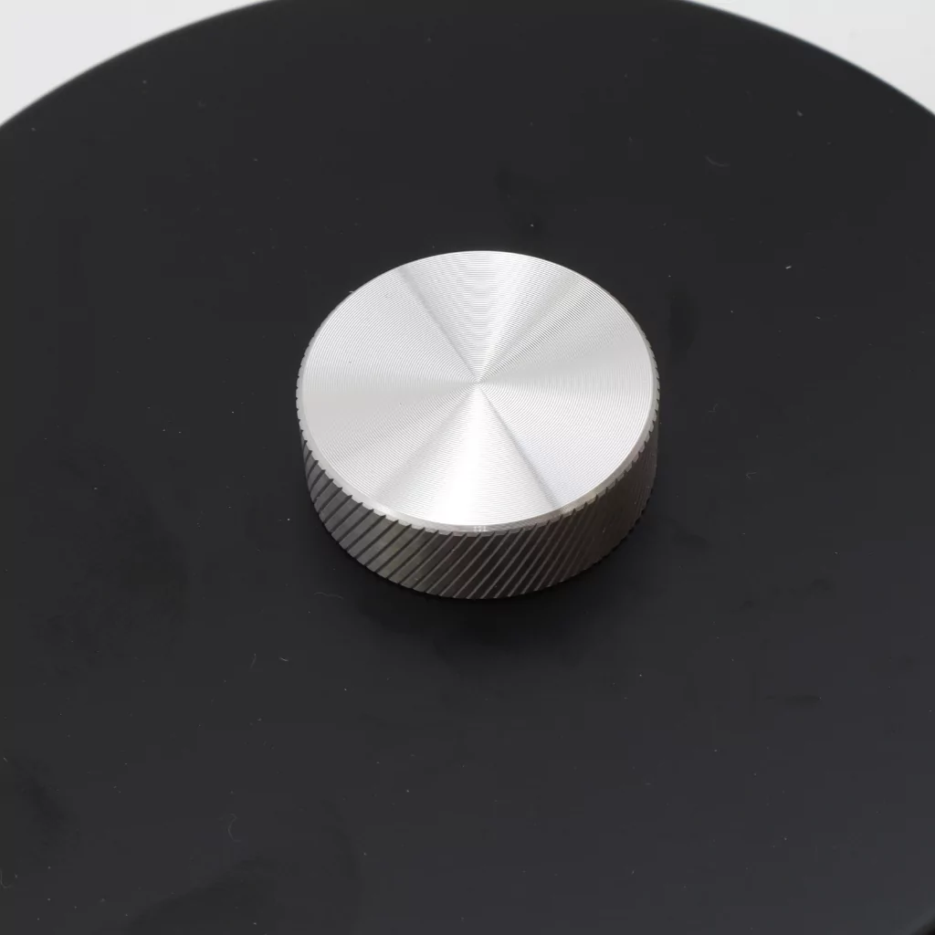Kompakt Mini Dimmer – Sølv riflet ALU. For innbygging. LED/Halogen. 230V - Bilde 3